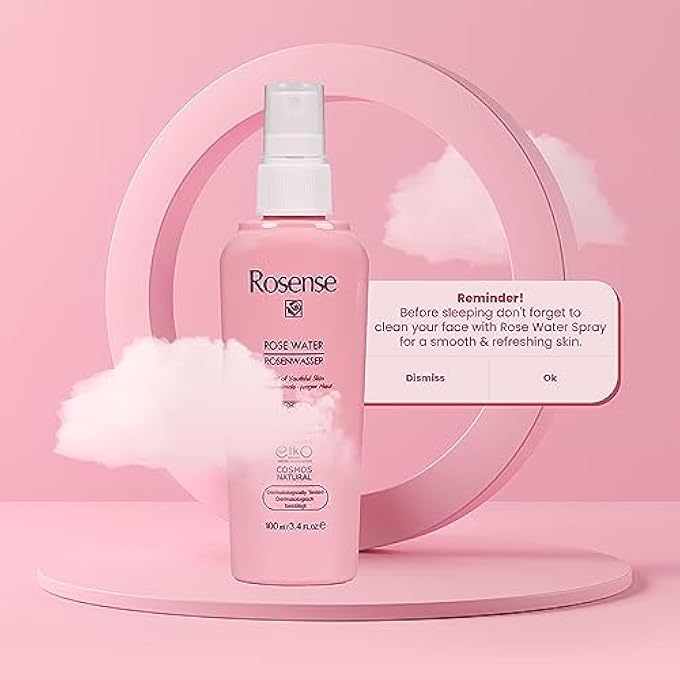 Rosense ROSE WATER SPRAY - MOISTURISING FACE WATER SPRAY FOR FACIAL CLEANSING FACE CARE 100% NATURAL - 100 ML - Image 4